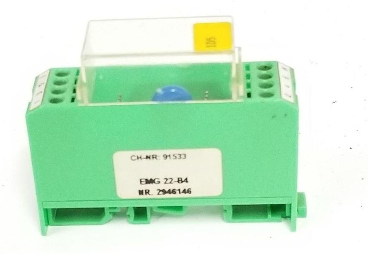 Used PHOENIX CONTACT EMG 22-B4 ELECTRONIC MODULE 2946146 , CH-NR. 91533