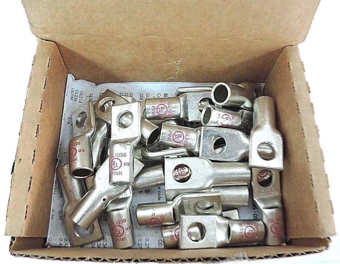 Used NIB NSI GL1038 COPPER COMPRESSION SHORT BARREL, ONE HOLE, PINK - QTY 29