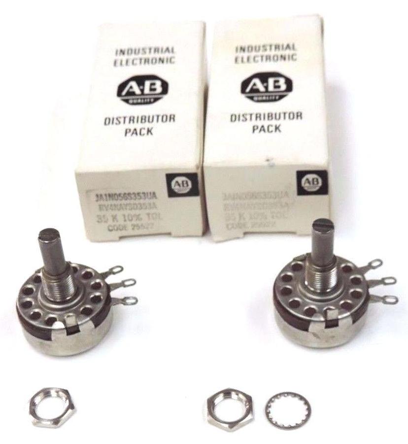 Used LOT OF 2 NIB ALLEN BRADLEY JA1N056S353UA POTENTIOMETER 35K OHMS 10% TOLERANCE
