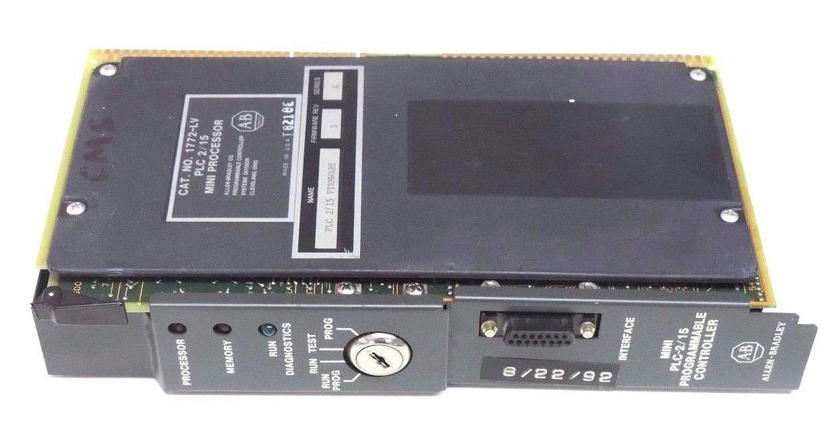 Used ALLEN BRADLEY 1772-LV SER. A MINI PROCESSOR F/W REV. 5, PLC 2/15, 1772LV