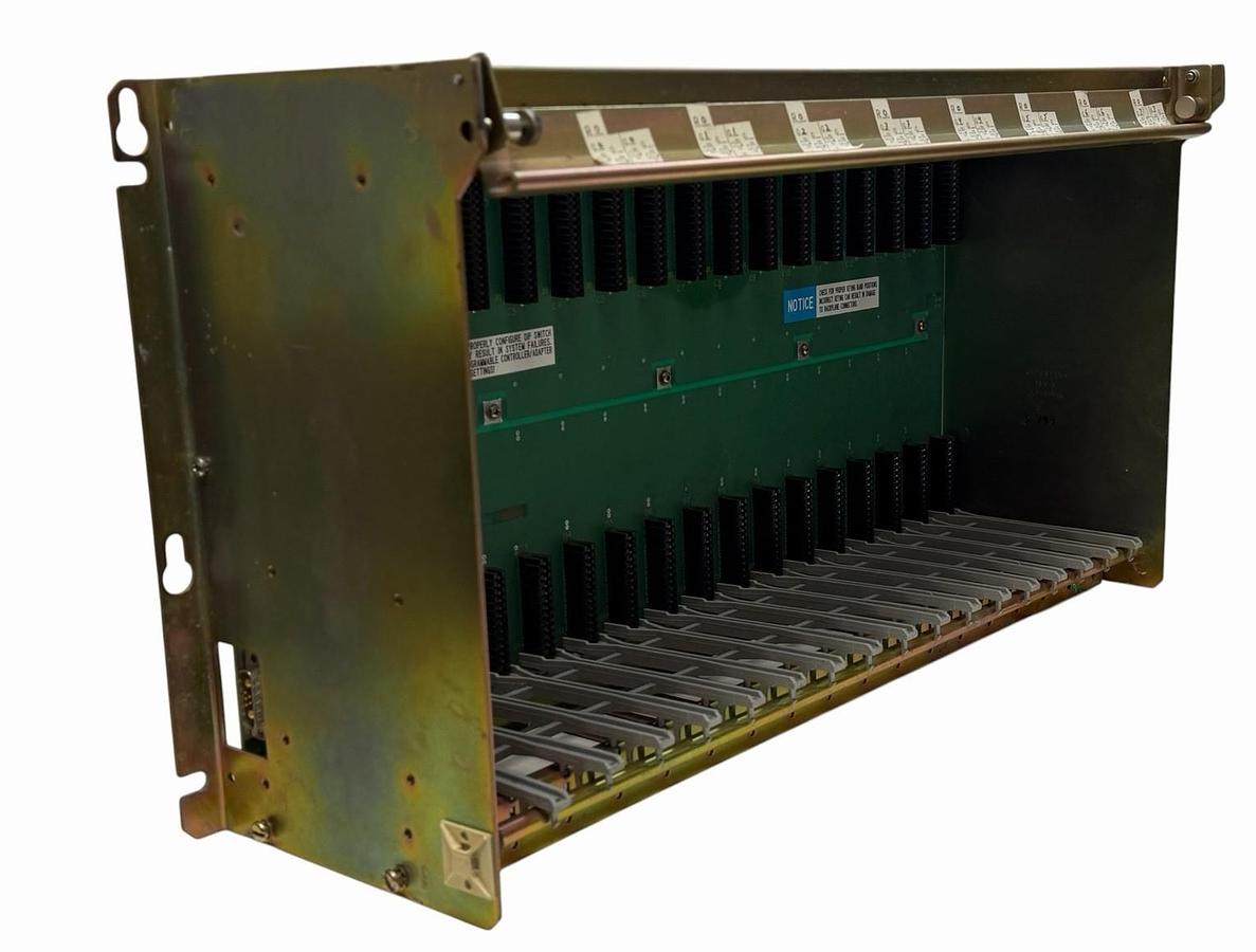 Used ALLEN BRADLEY 1771-A4B /B 16 SLOT I/O CHASIS REV. K03 P/N: 96814808 A01 SER. B