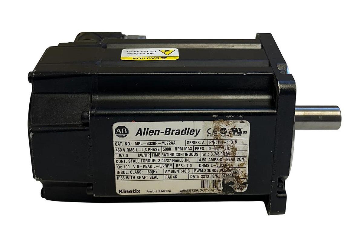 Used ALLEN BRADLEY MPL-B320P-MJ72AA /A Kinetix AC SERVO MOTOR 1.5kW/2HP 460V USNP
