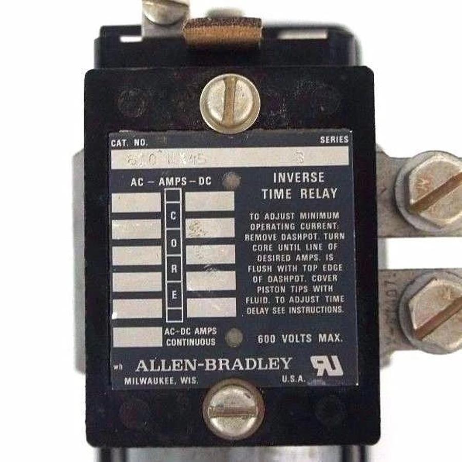 Used ALLEN BRADLEY 810-NX45 INVERSE TIME RELAY SERIES B, 810NX45