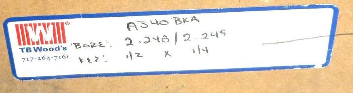 Used NIB TB WOOD'S A340BKA BUSHING BORE 2.248/ 2.249