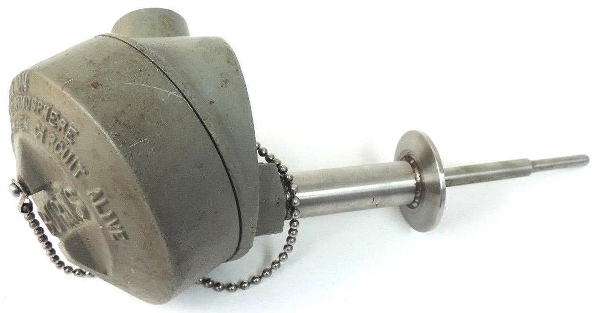Used BURNS ENGR 385 TEMPERATURE SENSOR THERMOCOUPLE 6 1/2" PROBE