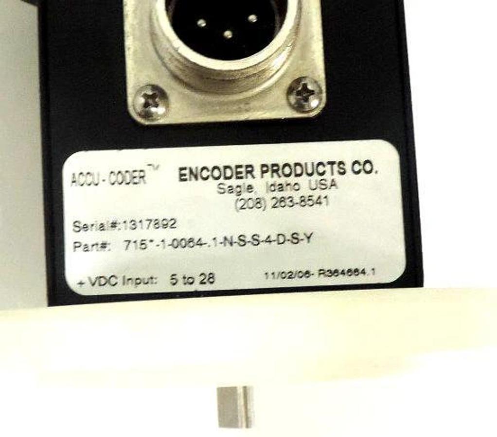 Used ACCU-CODER 715-1-0064-1-N-S-S-4-D-S-Y, ENCODER W/ IED ENCODER C2R-240/16
