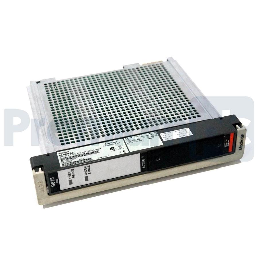 Used Modicon AS-B875-002 800 I/O Analog Input Module 8-CH 4-20mA w/ AS-B000-801 PROM