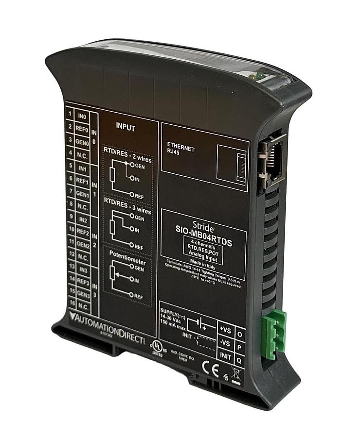 NEW AUTOMATION DIRECT STRIDE SIO-MB04RTDS / SIOMB04RTDS 4-CH RTD/IN MODULE ENet