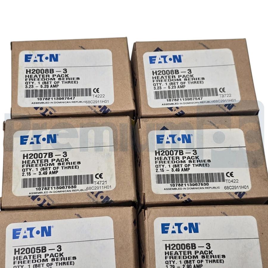 Lot of 10 Eaton Freedom Series Heater Pack Sets | H2003B-3 to H2008B-3 | NSMP