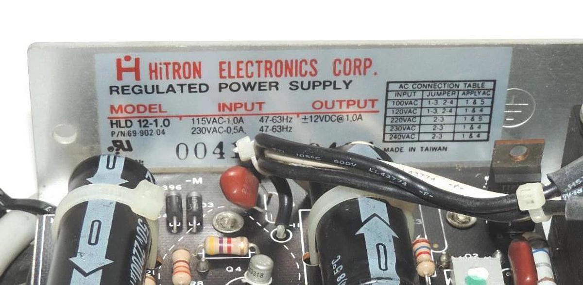 Used HITRON 12-1.0 REGULATED POWER SUPPLY 69-902-04