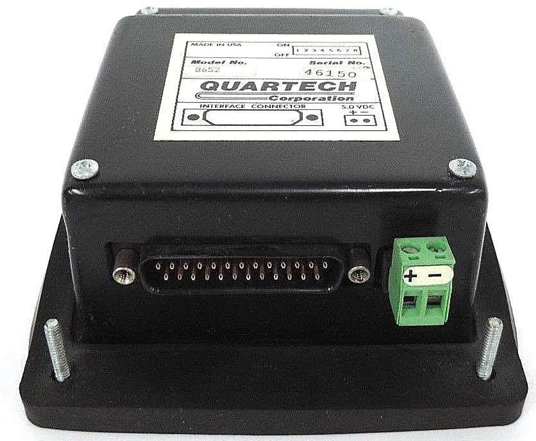 Used QUARTECH 8652 PLC PROGRAMMING INTERFACE 16-KEY 5VDC