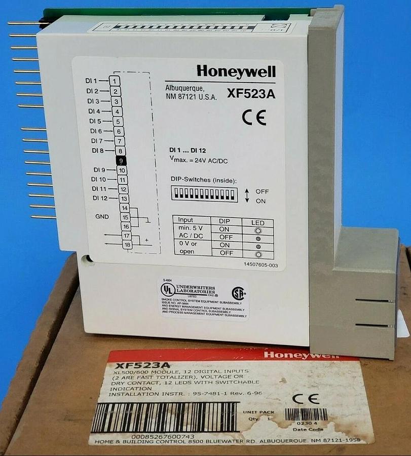 NIB HONEYWELL XF523-A INPUT MODULE XL500/600 XF523A REV. 6-96 (CASE DAMAGED)