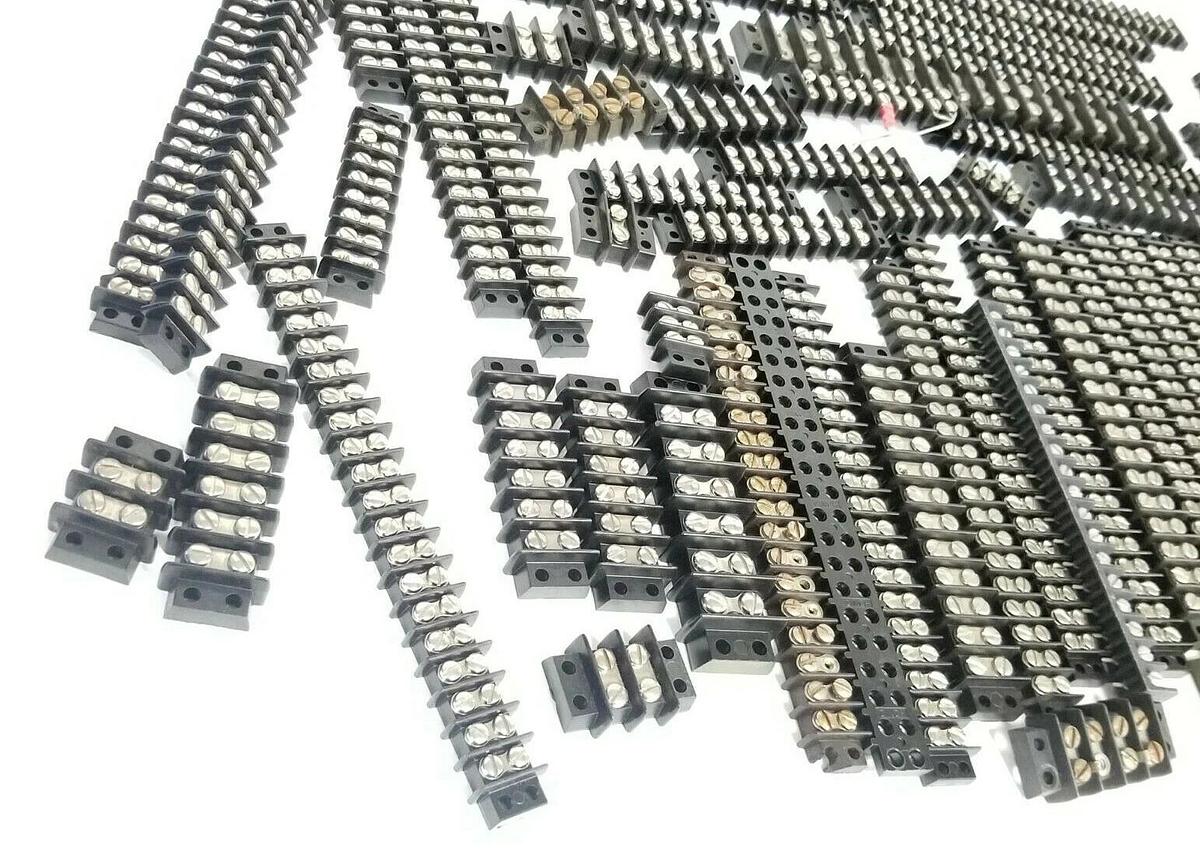 Used ~SEVEN POUNDS 7LBS OF ASSORTED SIZE CINCH WIRE TERMINAL BLOCKS / CONNECTORS