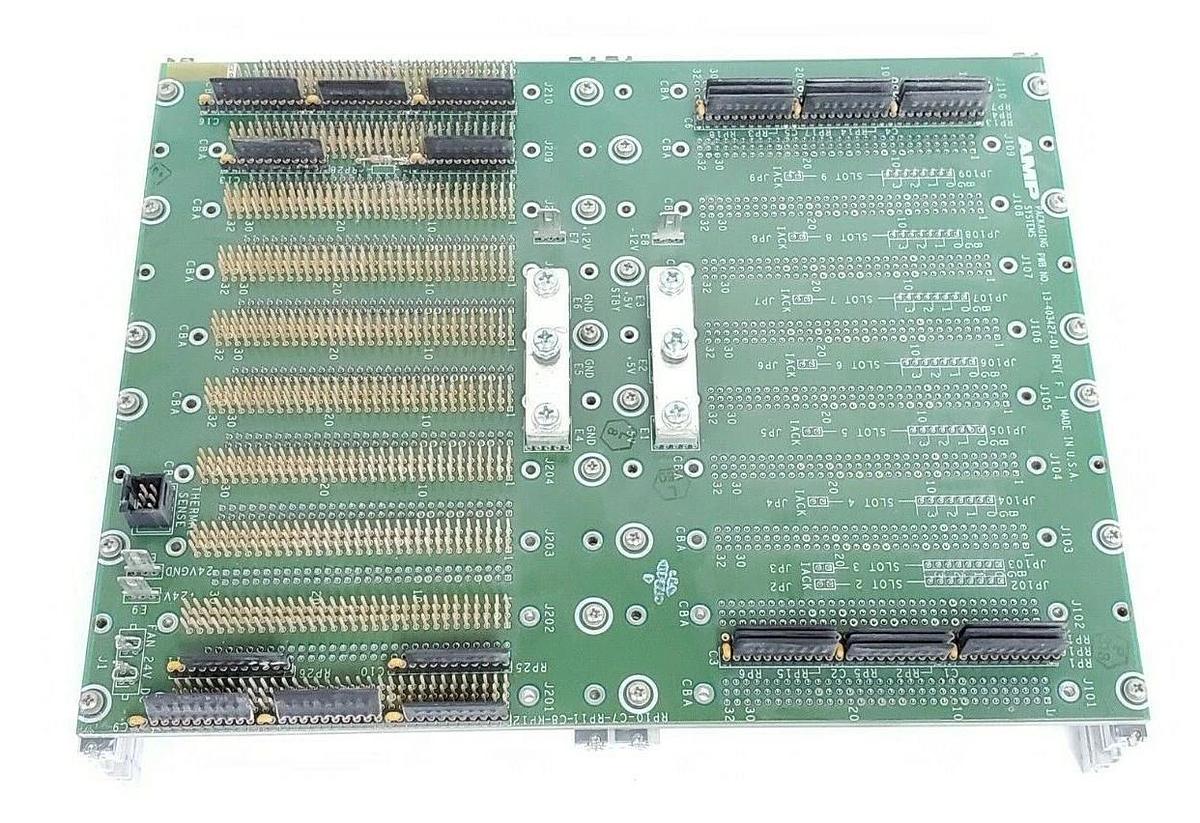 Used ADEPT / AMP 15340-00010 REV. A BACKPLANE BOARD 13-413427-01 REV. F