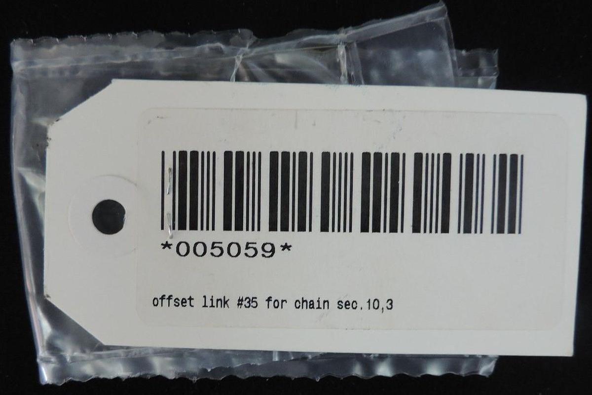 LOT OF 5, #35 OFFSET CHAIN LINKS 35OL 35RL-EZ-VS12, 1000086/L, 129033/12