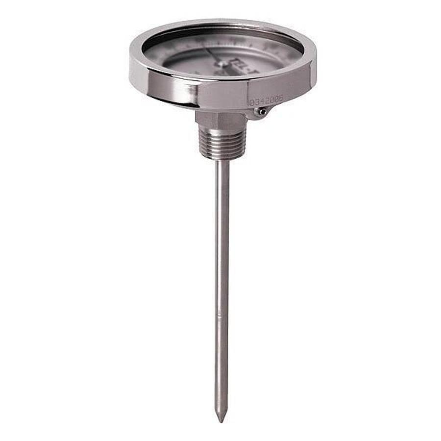 Tel-Tru AA575R 5" Dial 18" Stem 0-200°F 316 Stainless Thermometer - NSMP