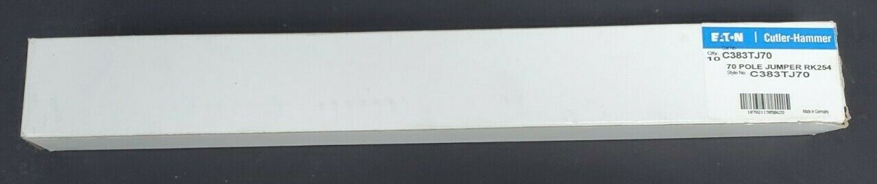 NIB EATON CUTLER-HAMMER C383TJ70 70 POLE JUMPER RK254  (QTY:10)