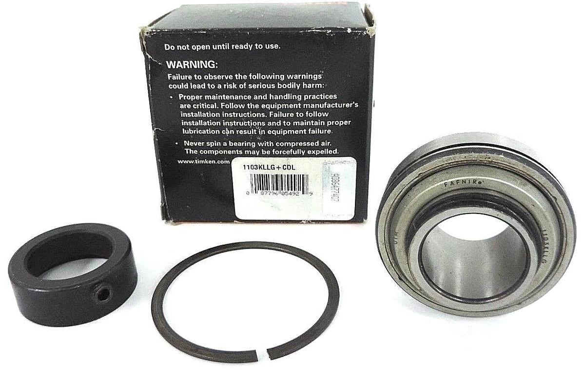 Used NIB FAFNIR TIMKEN 1103KLLG+COL BEARING W/COLLAR 1-3/16IN ID 62MM OD 1-59/64IN