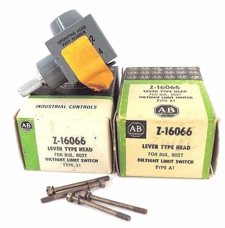 Used LOT OF 2 NIB ALLEN BRADLEY Z-16066 LEVER TYPE HEADS TYPE A1, Z16066