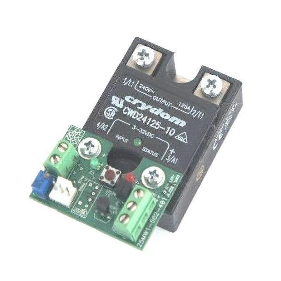 Used CRYDOM CWD24125-10 RELAY W/ ECD 25MW1-682-401 BOARD CWD2412510