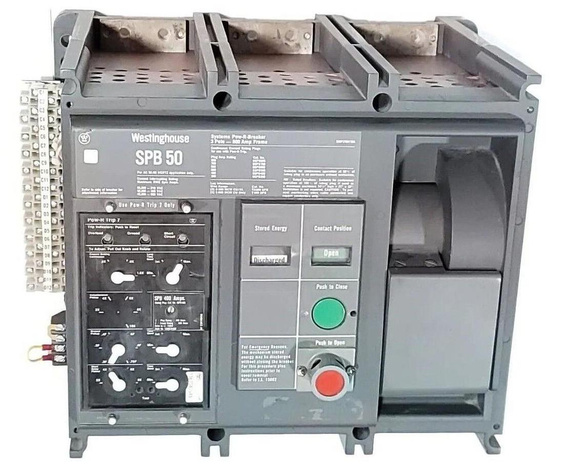 Used WESTINGHOUSE SPB 50 CIRCUIT BREAKER 800A 69-E-8778 SPB50 229P270H10A