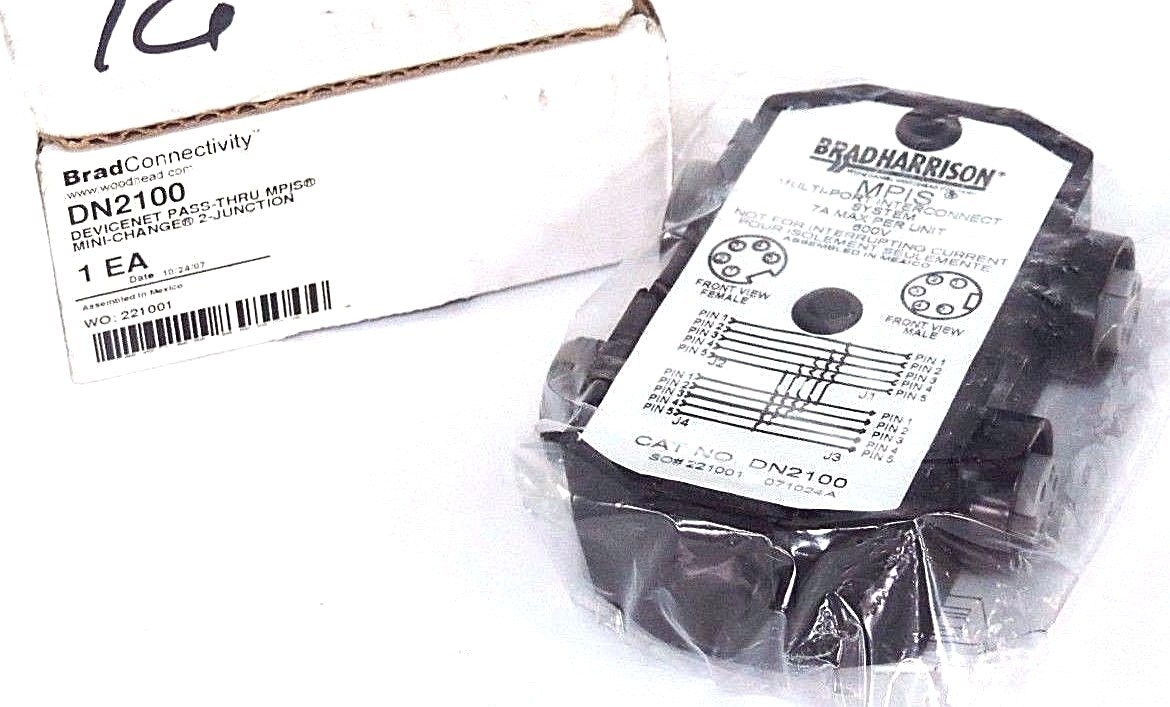 Used NIB BRAD HARRISON MPIS MULTI PORT INTERCONNECT SYSTEM CAT NO. DN2100 7A MAX
