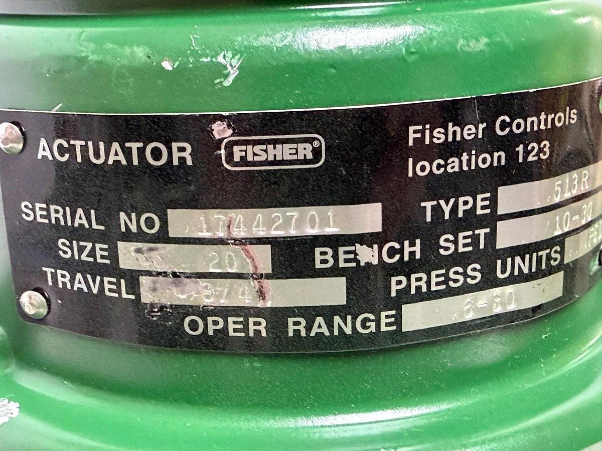 Used Fisher Type 513R Size 20 Pneumatic Diaphragm Actuator Casing 50 PSI 17442701