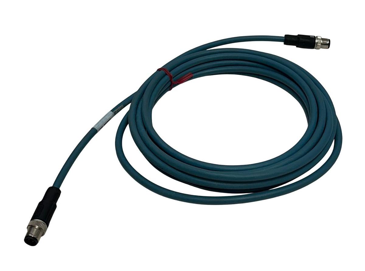 Used KEYENCE OP-88090 / OP88090 OEM SZ-V SERIES EtherNet CABLE M12 4-PIN 5M NSNP