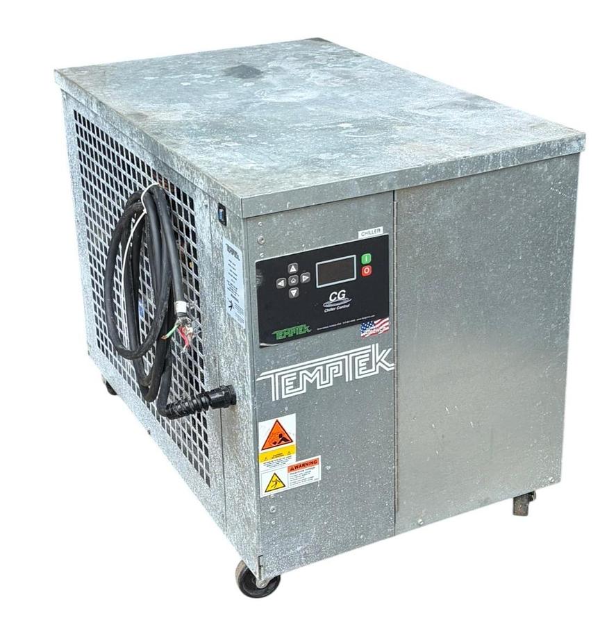 Used Temptek CG-2W Portable Water Cooled Chiller 2 Ton 460V 3PH Scroll Pump