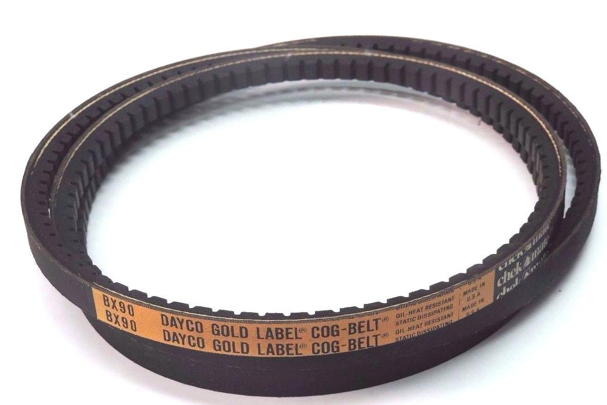 Used LOT OF 2 NEW DAYCO BX90 GOLD LABEL COG-BELTS 93IN CIRCUMFERENCE 21/32IN WIDTH