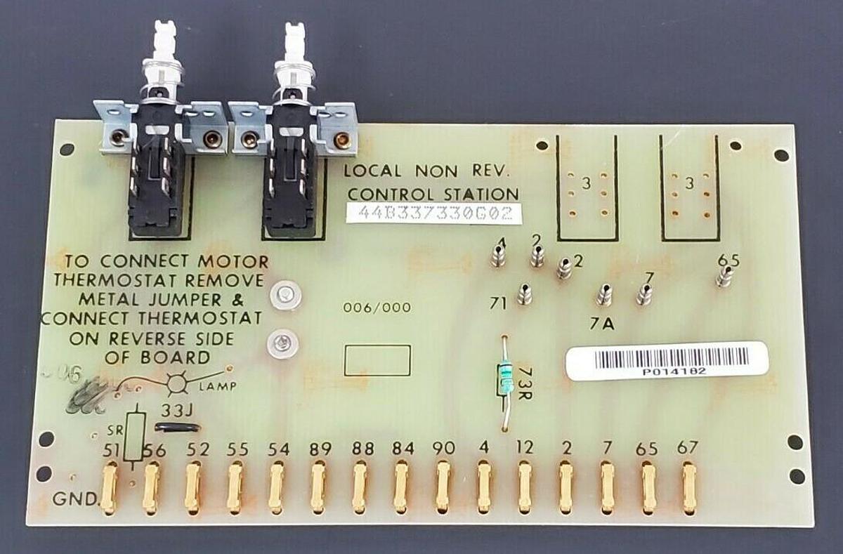 Used GENERAL ELECTRIC 44B337330G02 CONTROL STATION 44A306032