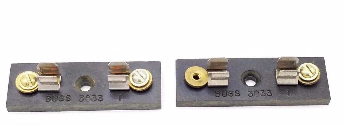 Used LOT OF 2 COOPER BUSSMANN 3833-1 FUSE HOLDERS 38331