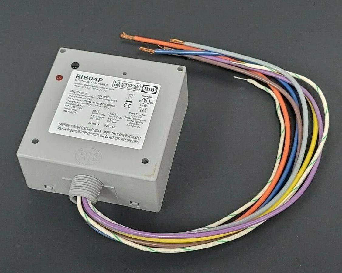 NEW FUNCTIONAL DEVICES INC. RIB RIB04P LED ON POWER CONTROL RELAY