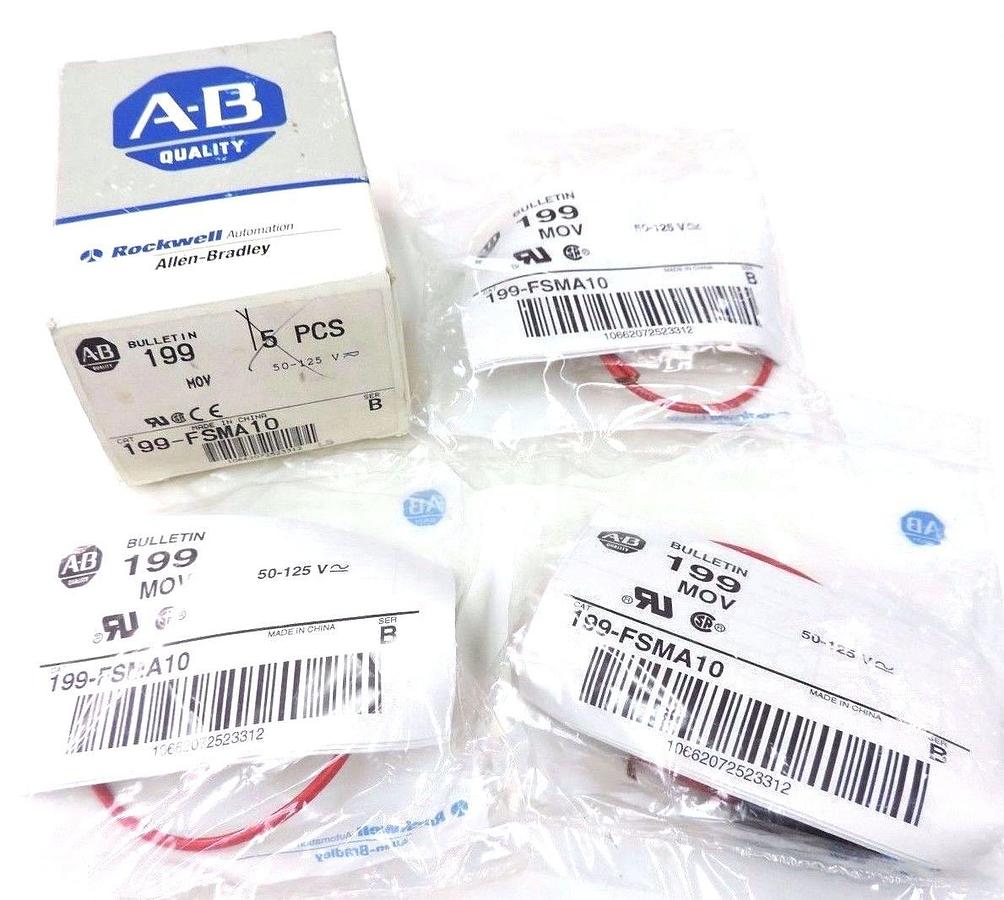 Used (3) NEW ALLEN BRADLEY 199-FSMA10 SURGE SUPPRESSORS 199FSMA10 SER. B, 50-125V