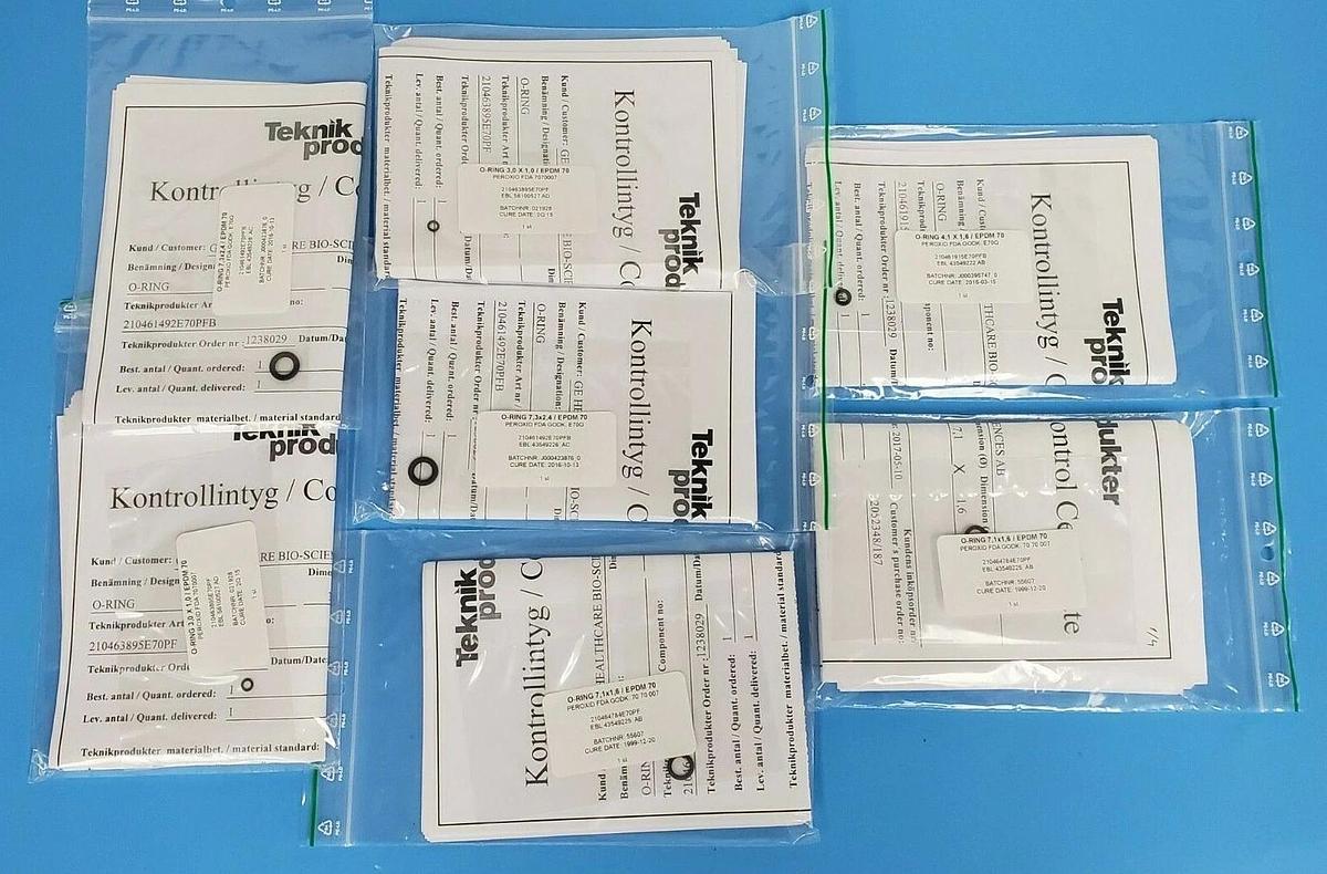 Used NEW GE HEALTHCARE EBL-44058406-AB O-RING KIT FOR UV-CELL ID 6mm 44-0584-06