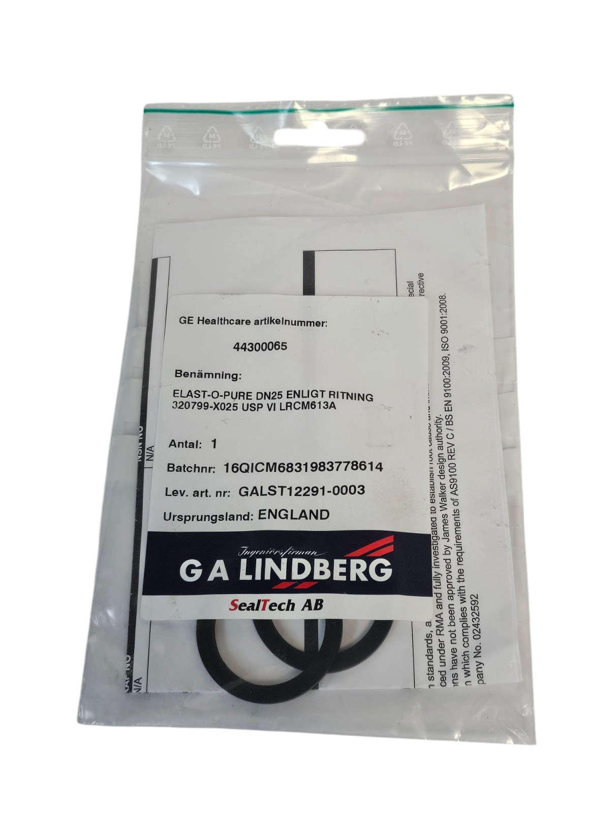 NEW GE HEALTHCARE 44300065 KIT GALST12291-0003 ELAST-O-PURE DN25 320799-X025