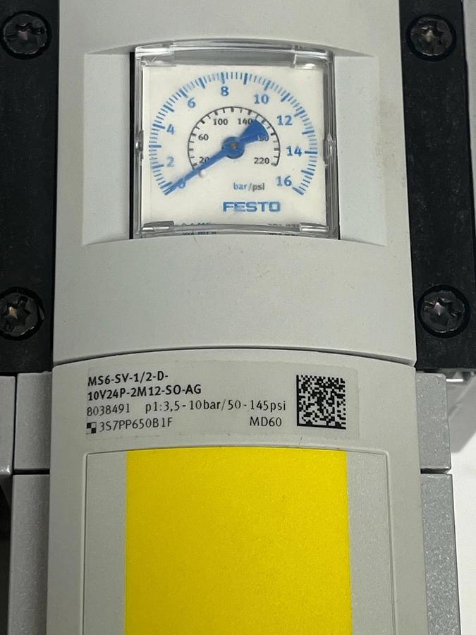 Festo MS6 Air Preparation Unit Assembly MS6-SV MS6-LFR MS6-EM 24VDC 1/2" NPT