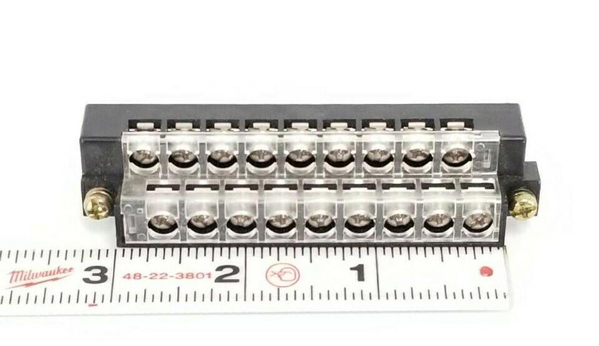 Used FUJIKURA DDK DDK18-B TERMINAL BLOCK PLUG CONNECTOR, 18 POSITON, BLACK, DDK18B