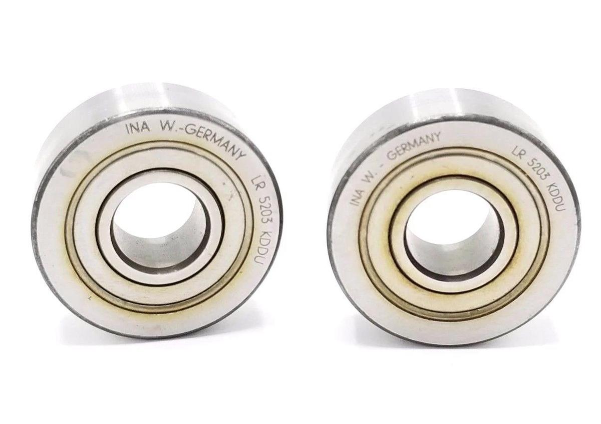 Used LOT OF 2 INA LR 5203 KDDU BALL BEARINGS ANGULAR CONTACT 17X47X17.5MM