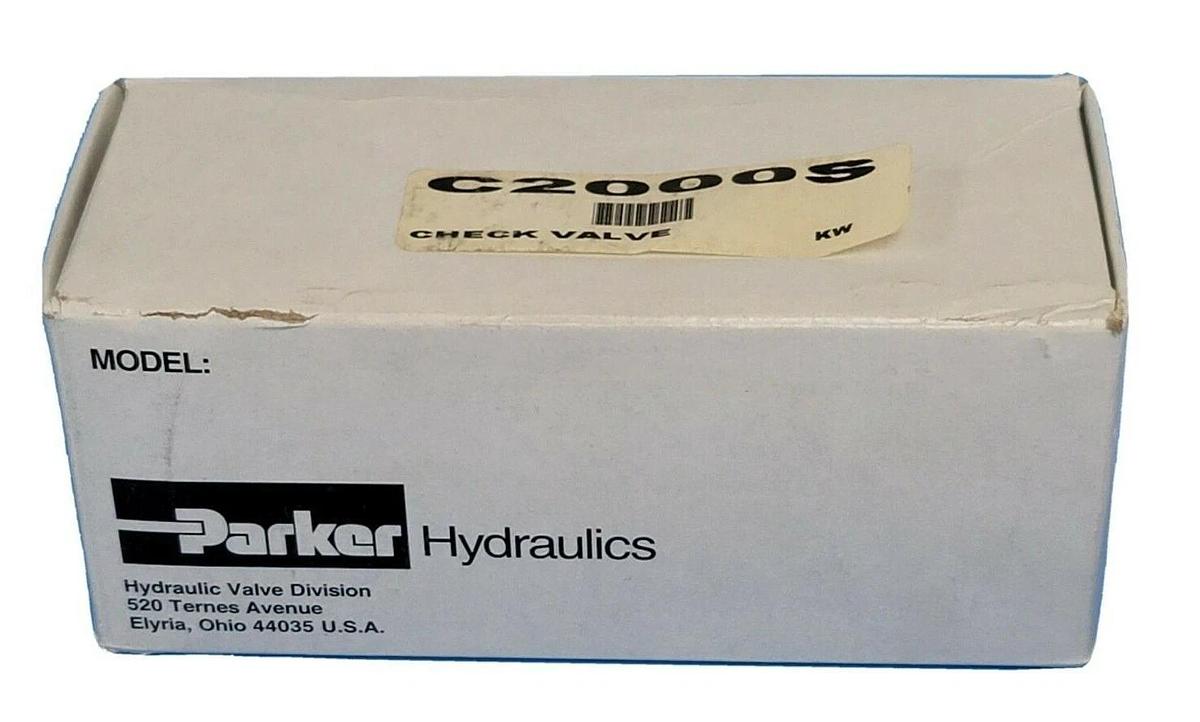 Used NIB PARKER C2000S CHECK VALVE C2000S-10KW 3000PSI 207 BAR MAX 70 CPM 265 LPM