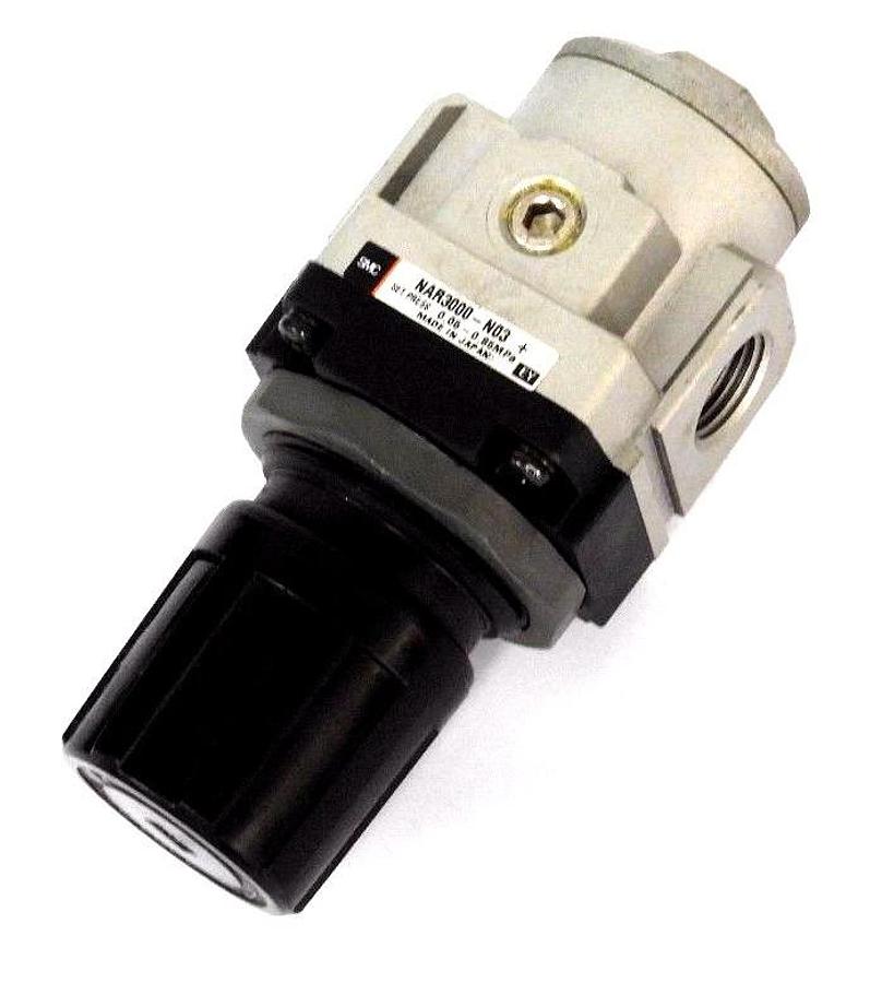 Used SMC NAR3000-N03 PRESSURE REGULATOR W/O GAUGE NAR3000N03