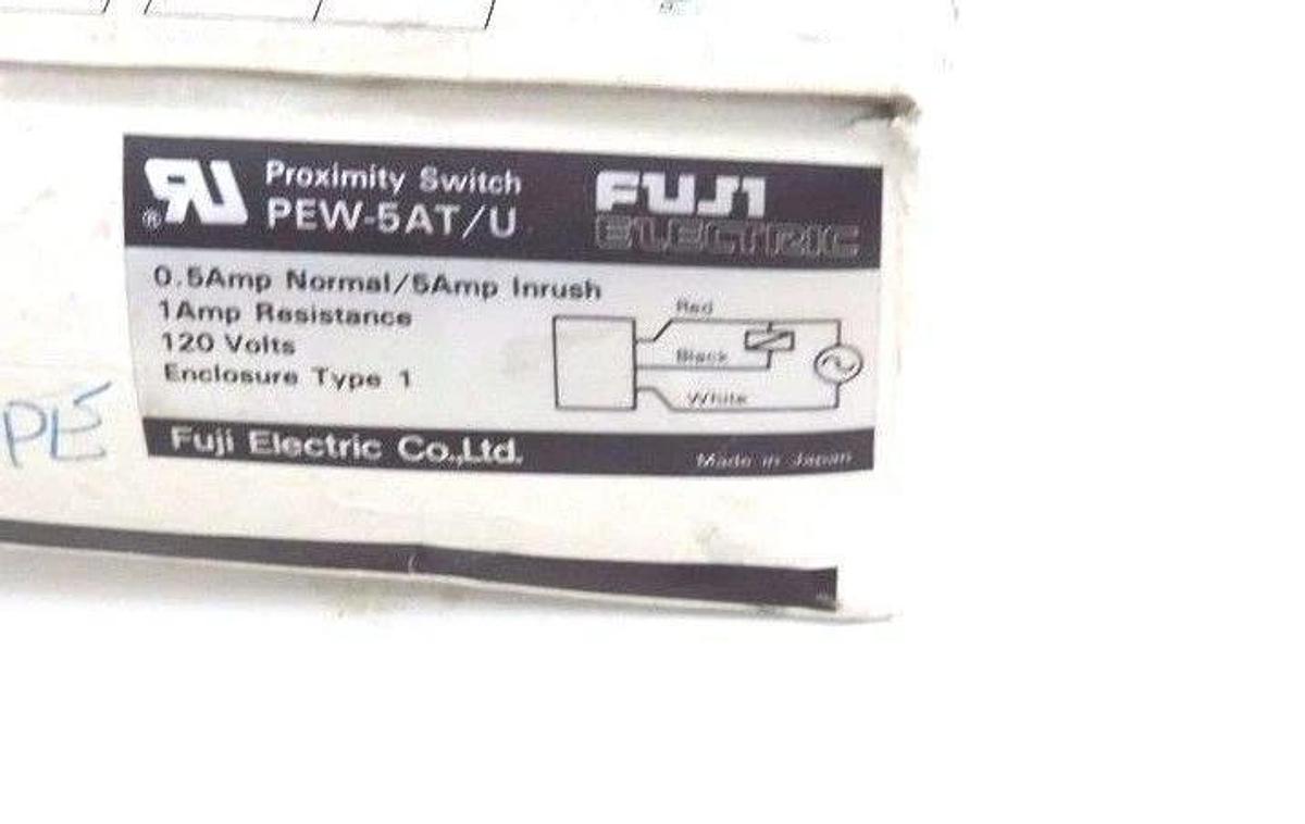 Used NIB FUJI PEW-5AT/U PROXIMITY SWITCH PEW5ATU, 120V, 1AMP RESISTANCE