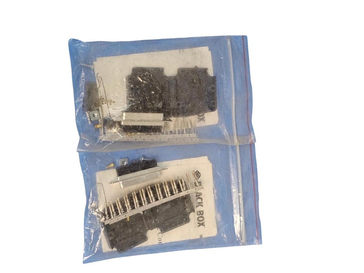 Used LOT OF 2 NEW BLACK BOX FA022 DB25 FEMALE CONN KITS