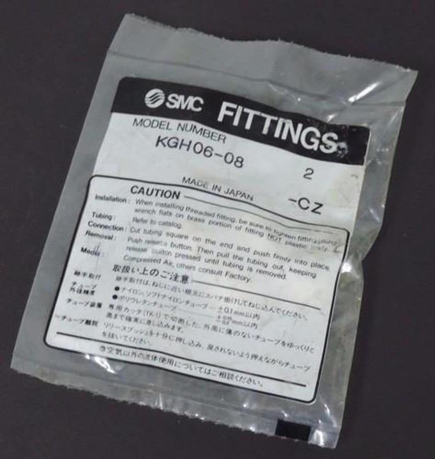 LOT OF 16 NEW SMC KGH06-08 MALE CONNECTOR FITTINGS KGH06-08-CZ