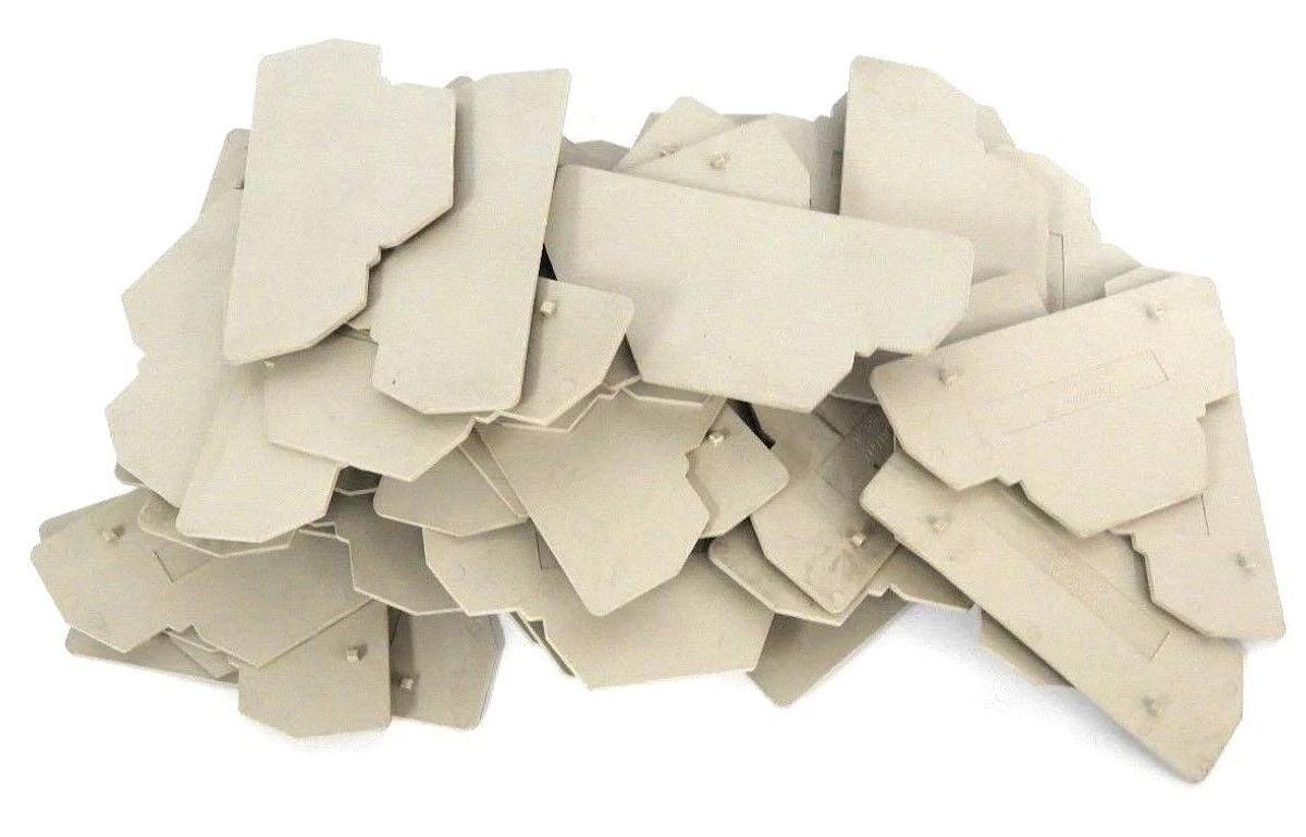 Used LOT OF 48 WEIDMULLER ZAP/TW ZDK2.5/1.5 TERMINAL BLOCK END PLATES