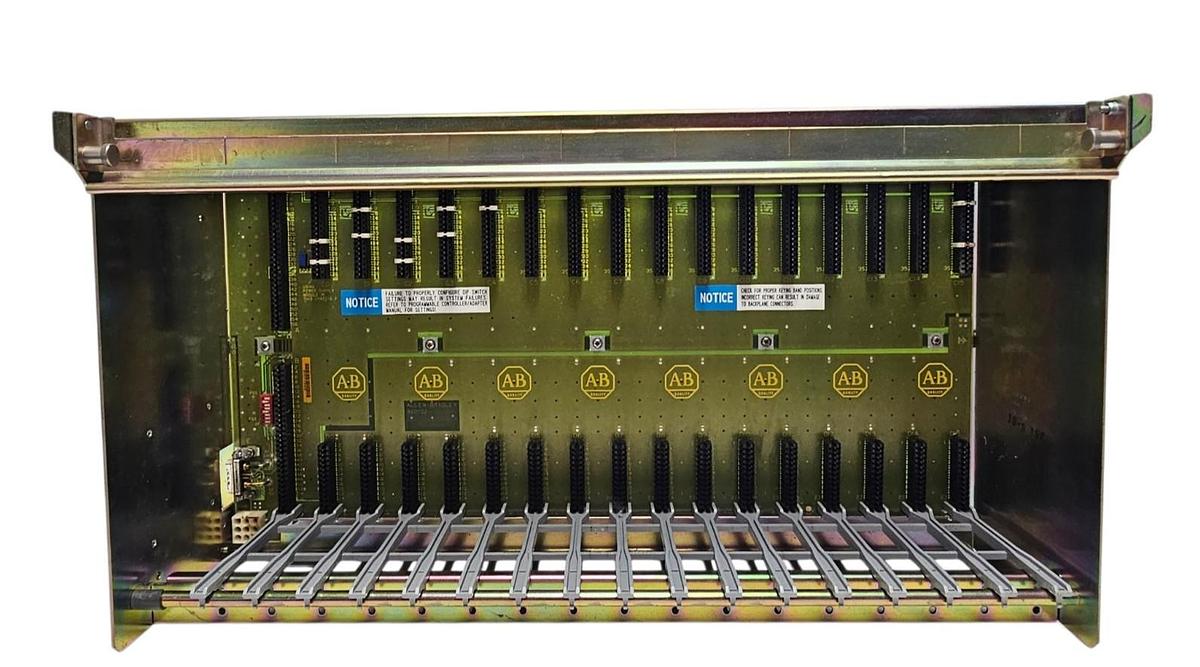 Used ALLEN BRADLEY 1771-A4B 16 SLOT I/O CHASSIS 1771A4B SER. B P/N: 96814804