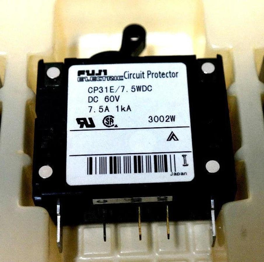 NIB FUJI ELECTRIC CP31E-7.5WDC CIRCUIT BREAKER 7.5AMP 1POLE W/ AUX SWITCH QTY:10