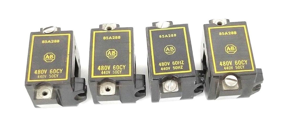 Used LOT OF 4 ALLEN BRADLEY 85A288 OPERATING COILS 480V 60HZ, 440V 50HZ