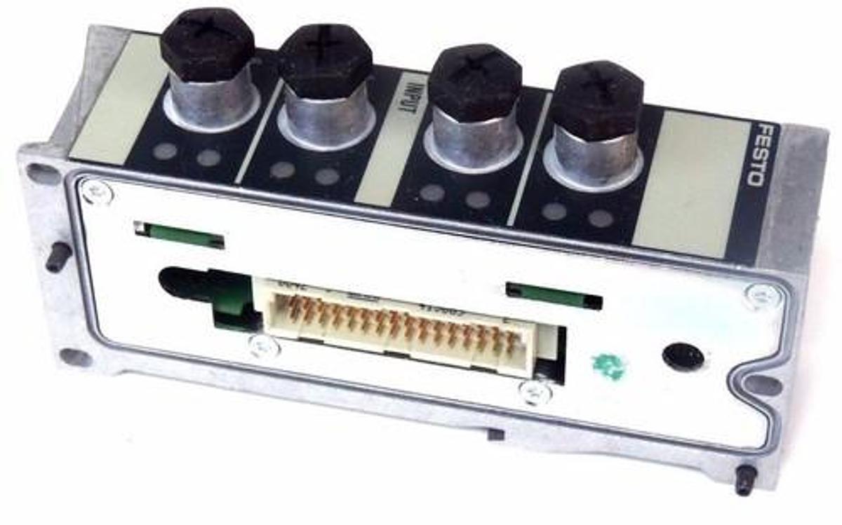 Used FESTO VIGE-03-FB-8-5POL PNEUMATIC INPUT CONTROL MODULE P/N 11093 HW 08.98