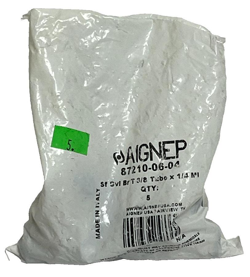 QTY: 5 - Aignep 87210-06-04 Swivel Branch Tee 3/8" Tube x 1/4" NPT Uni Thread